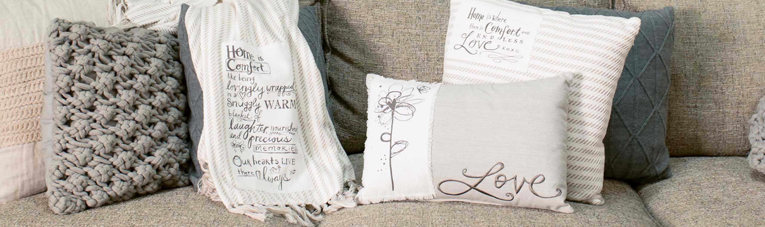 pillows and throws demdaco