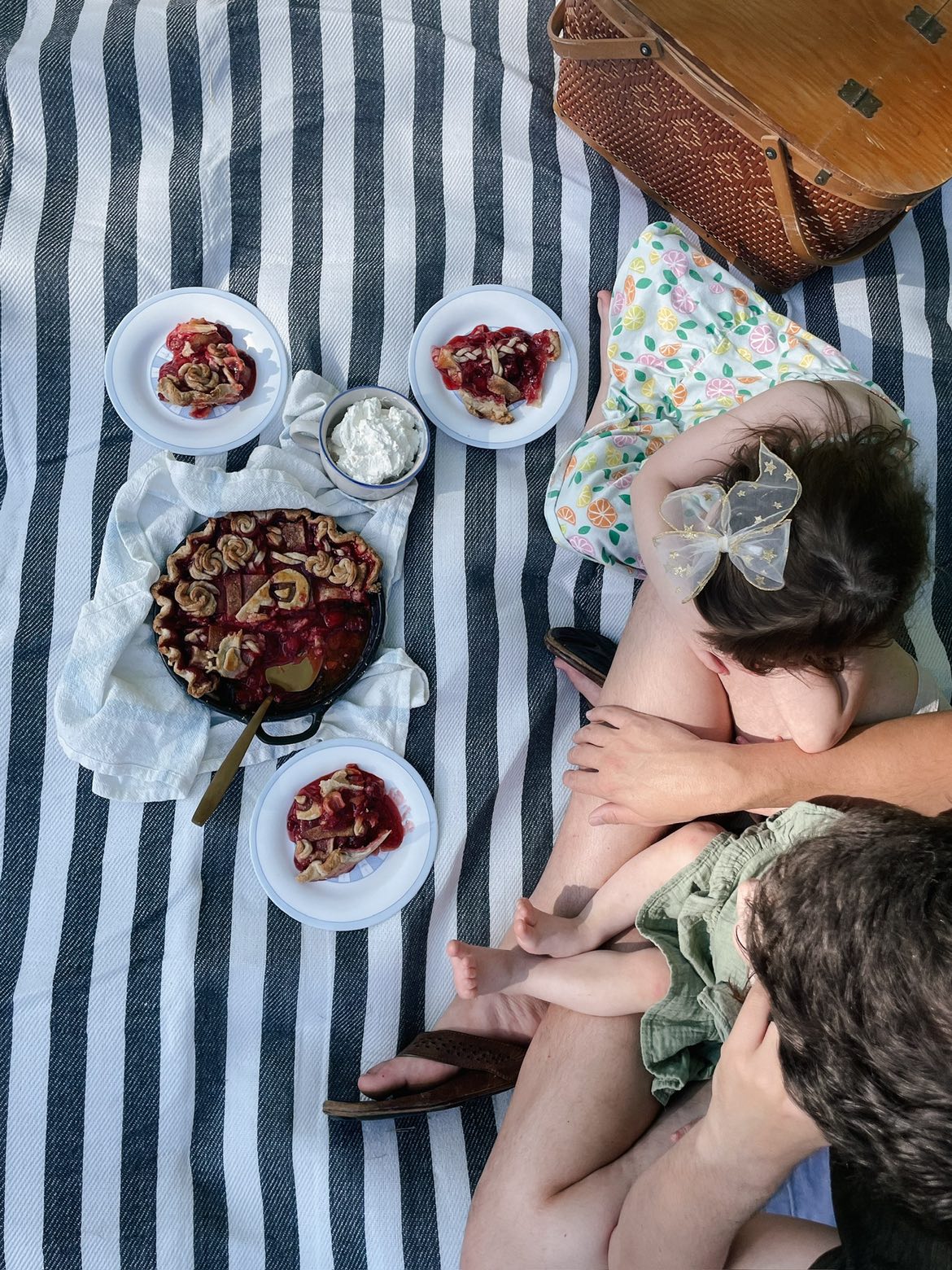 Anna Christine Los with DEMDACO blanket and pie dish