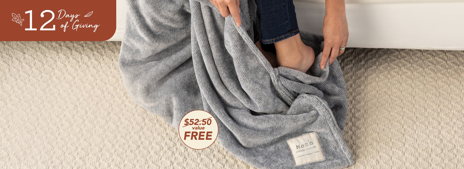 Free Mom & Me Foot Pocket Blanket with Purchase of $125++