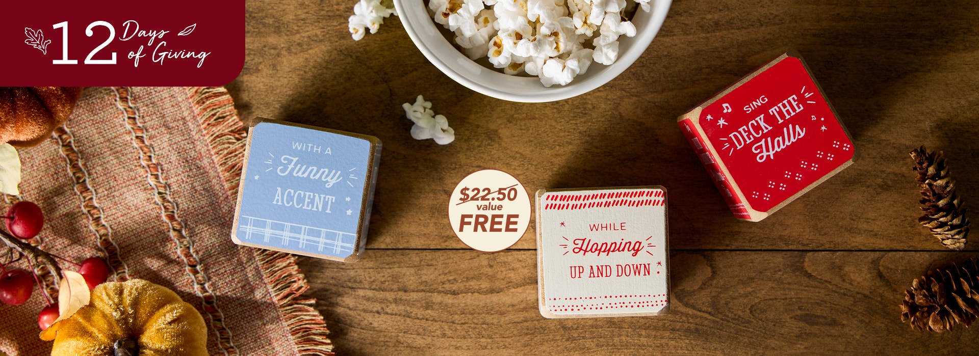 Free Christmas Karaoke Dice with Purchase of $125+