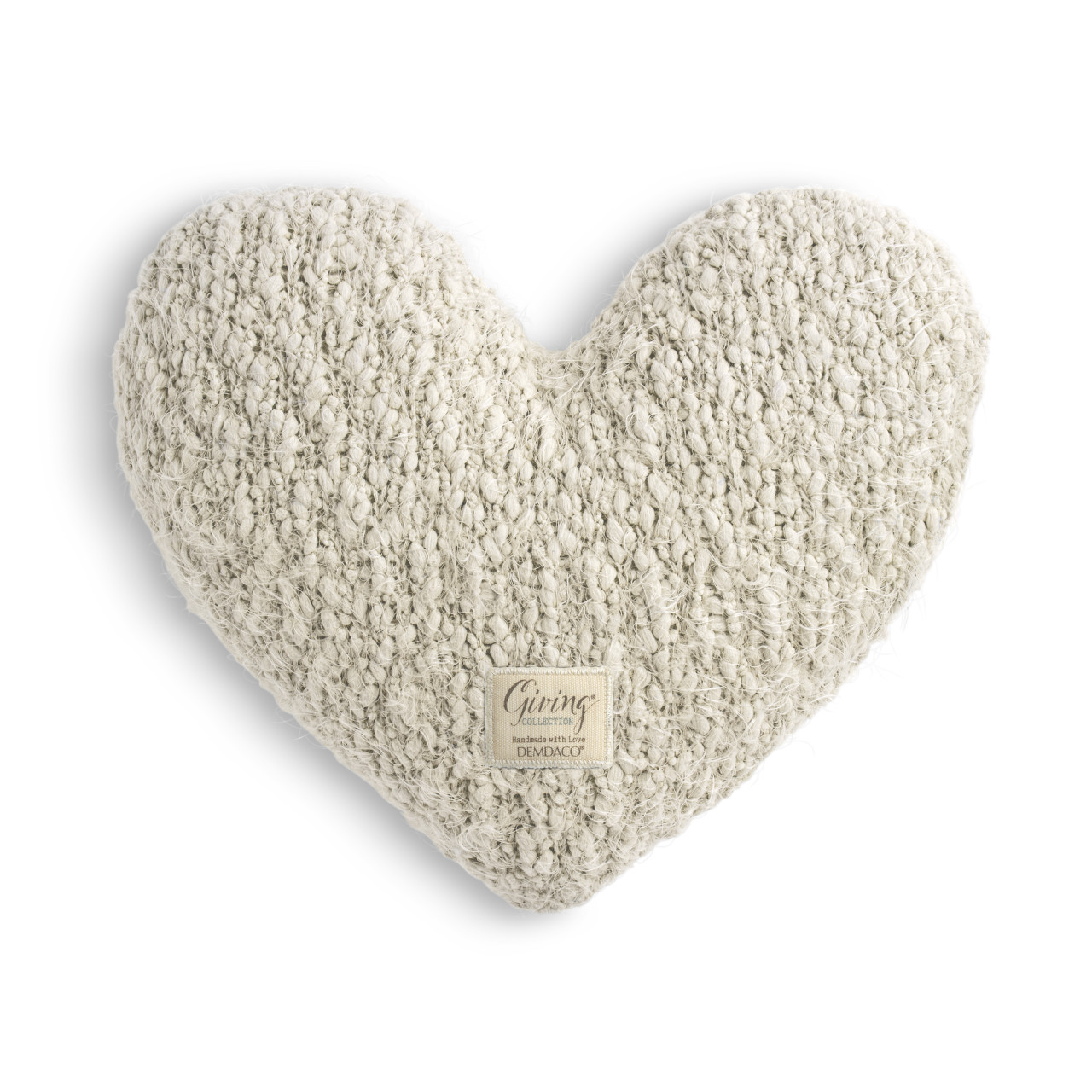 Cream Giving Heart Weighted Pillow