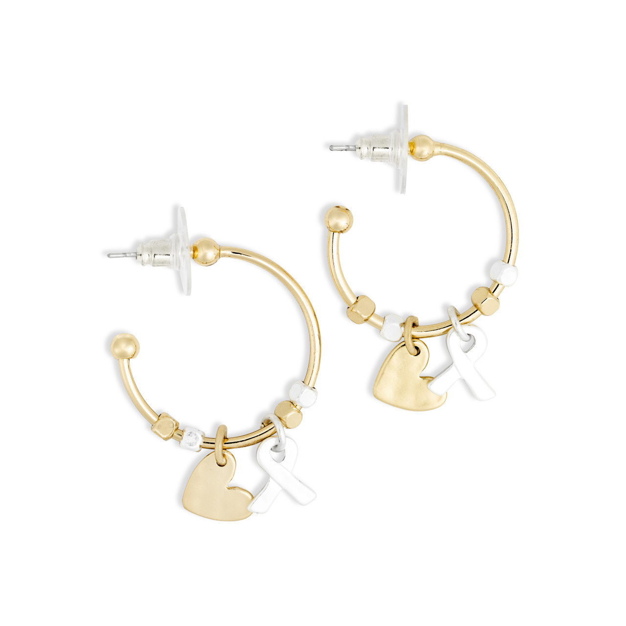 Giving Earrings - Heart and Ribbon