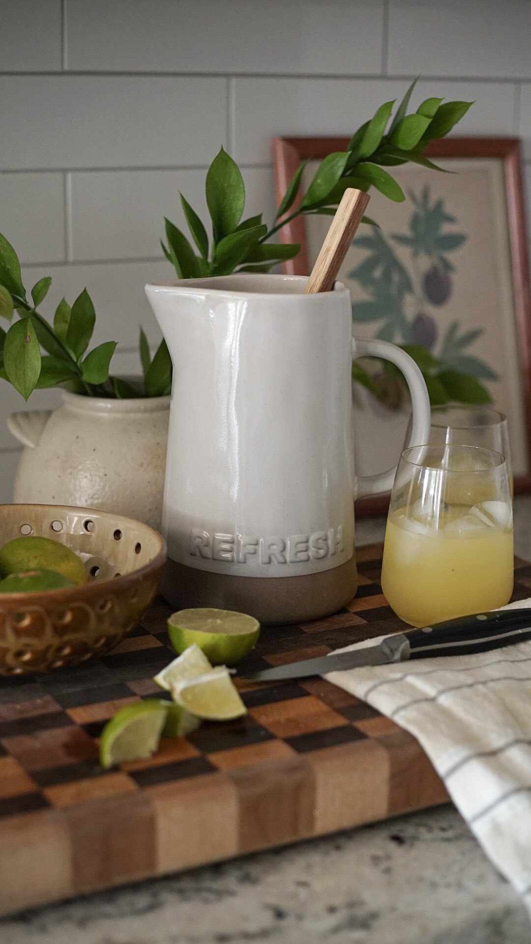 White Refresh Pitcher