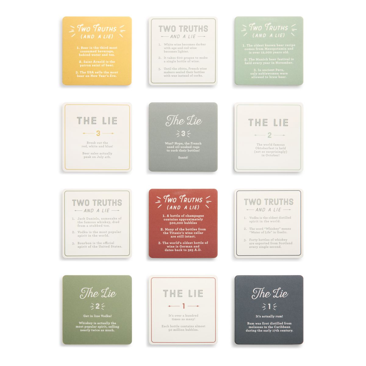 Truth & Lies Coasters 