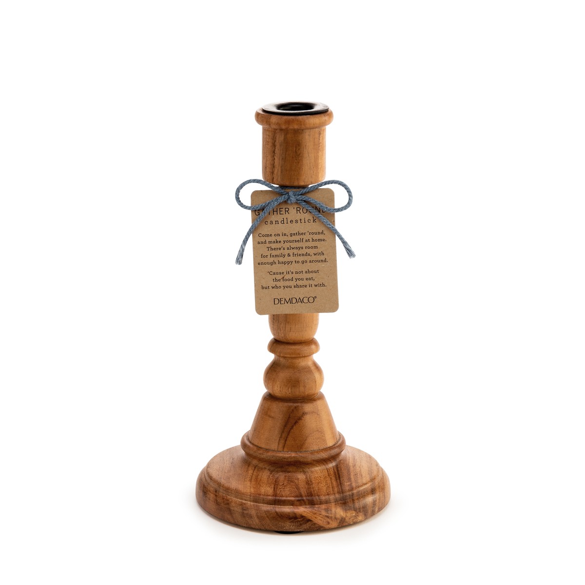 Turned Wood Candleholder Small