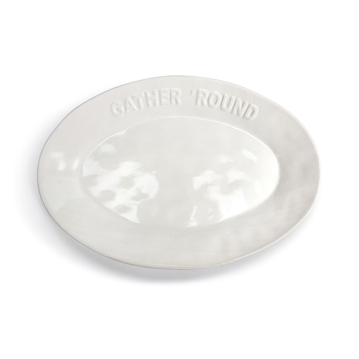 White Gather 'Round Platter